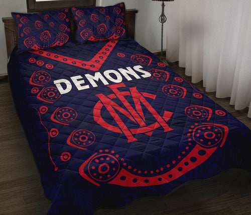 melbourne-demons-indigenous-quilt-bed-set-football