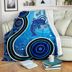 aboriginal-premium-blanket-dolphin-and-aboriginal-dot-patterns