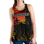 Penrith Women Racerback Tank Indigenous Panthers Anzac Day Lest We Forget - Vibe Hoodie