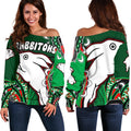 Rabbitohs Women Off Shoulder Sweater Indigenous Survival World - Vibe Hoodie