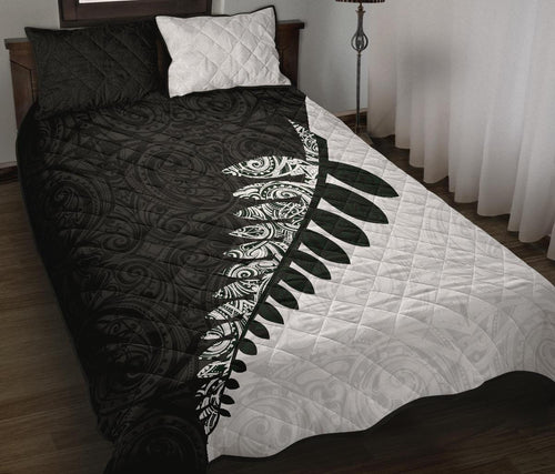 quilt-bed-set-nz-silver-fern-black-white