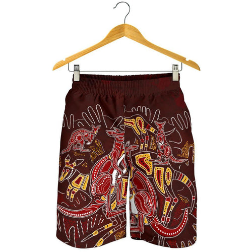 aboriginal-mens-shorts-kangaroo-family-with-hand-art