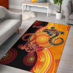 aboriginal-personalised-area-rug-couple-aboriginal-lizards
