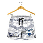 Geelong Women Shorts Cats Indigenous - White - Vibe Hoodie