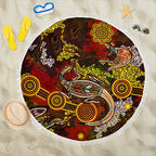 aboriginal-beach-blanket-kangaroo-and-lizard-dot-painting-art