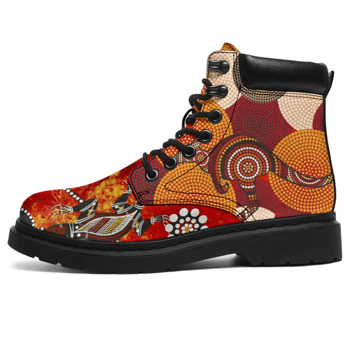 aboriginal-boots-kangaroo-patterns-circle-dot-painting-style-and-crocodile