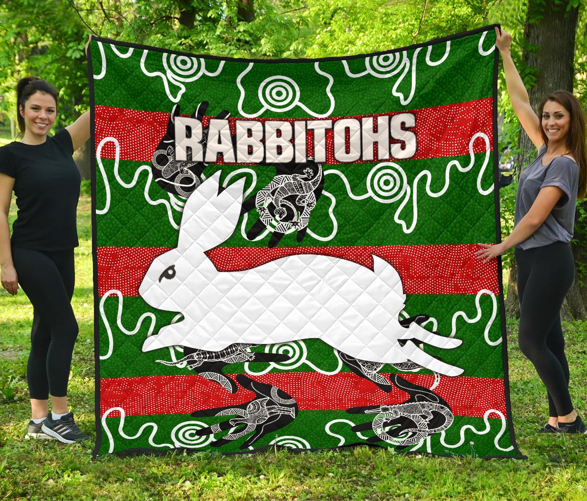 rabbitohs-premium-quilt-animals-aboriginal