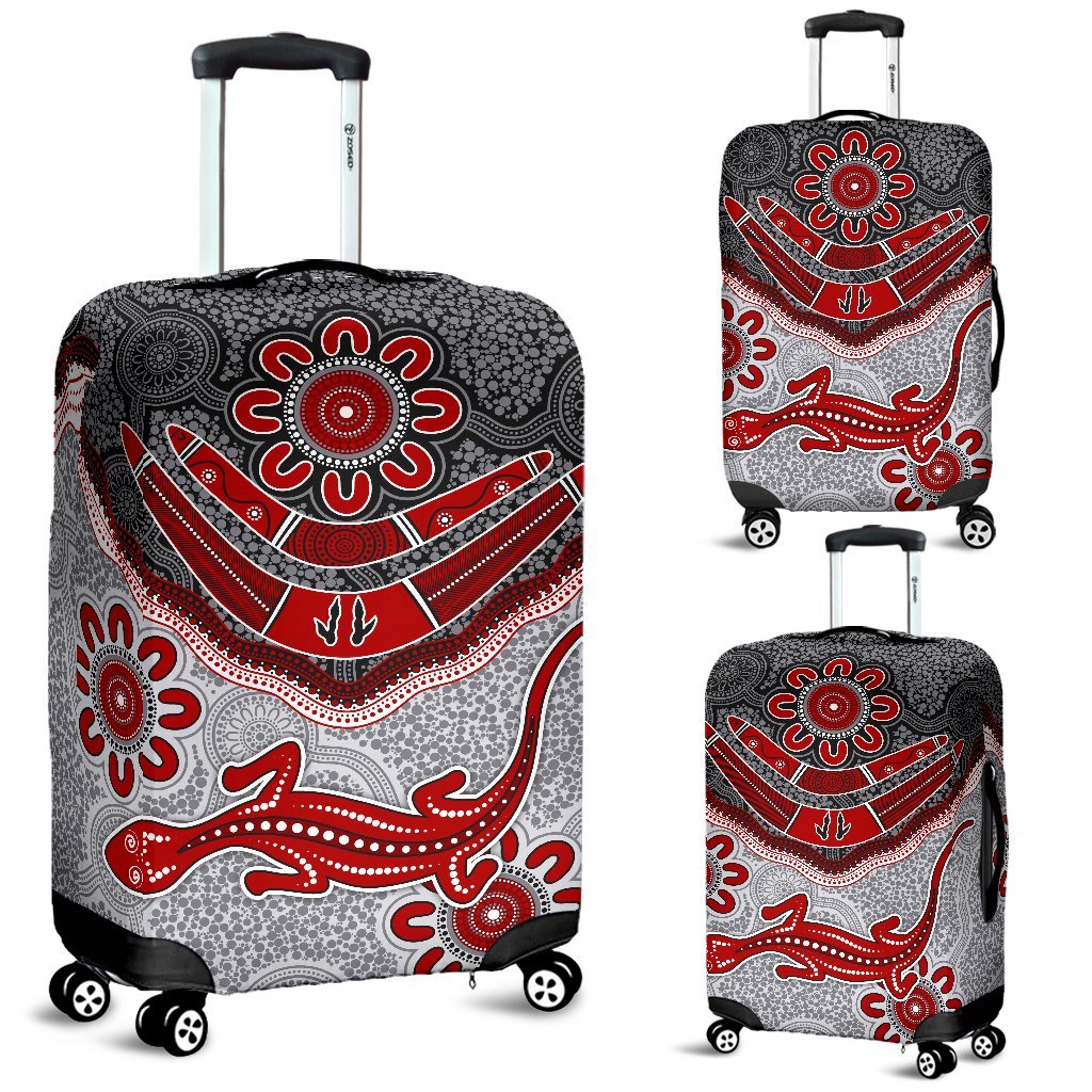 aboriginal-luggage-covers-indigenous-boomerang-and-lizard-art
