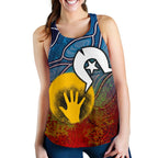 Aboriginal Women's Racerback Tank - Aboriginal and Torres Strait Islanders Flag - Vibe Hoodie