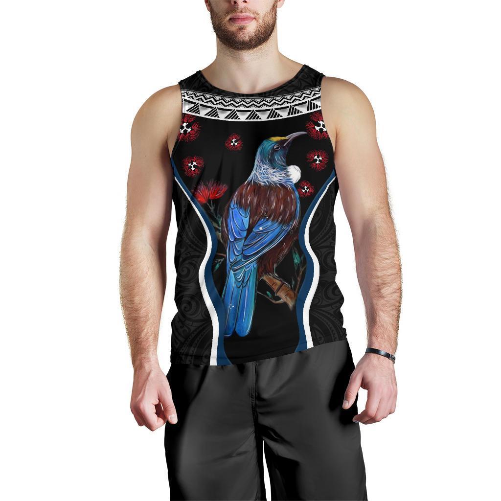 new-zealand-tui-bird-men-tank-top-pohutukawa-black