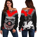 St. George Illawarra Dragons Women's Off Shoulder Sweater Aboriginal