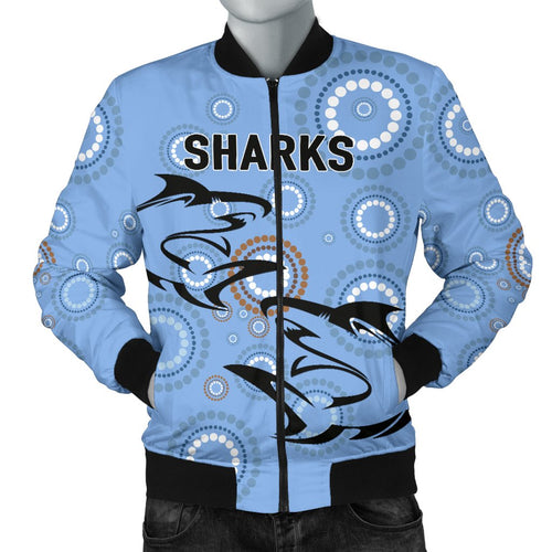 cronulla-mens-bomber-jacket-sharks-unique-indigenous