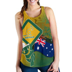 Racerback Tank - Aus Flag and Coat Of Arms Tank Kangaroo and Koala Sign - Vibe Hoodie