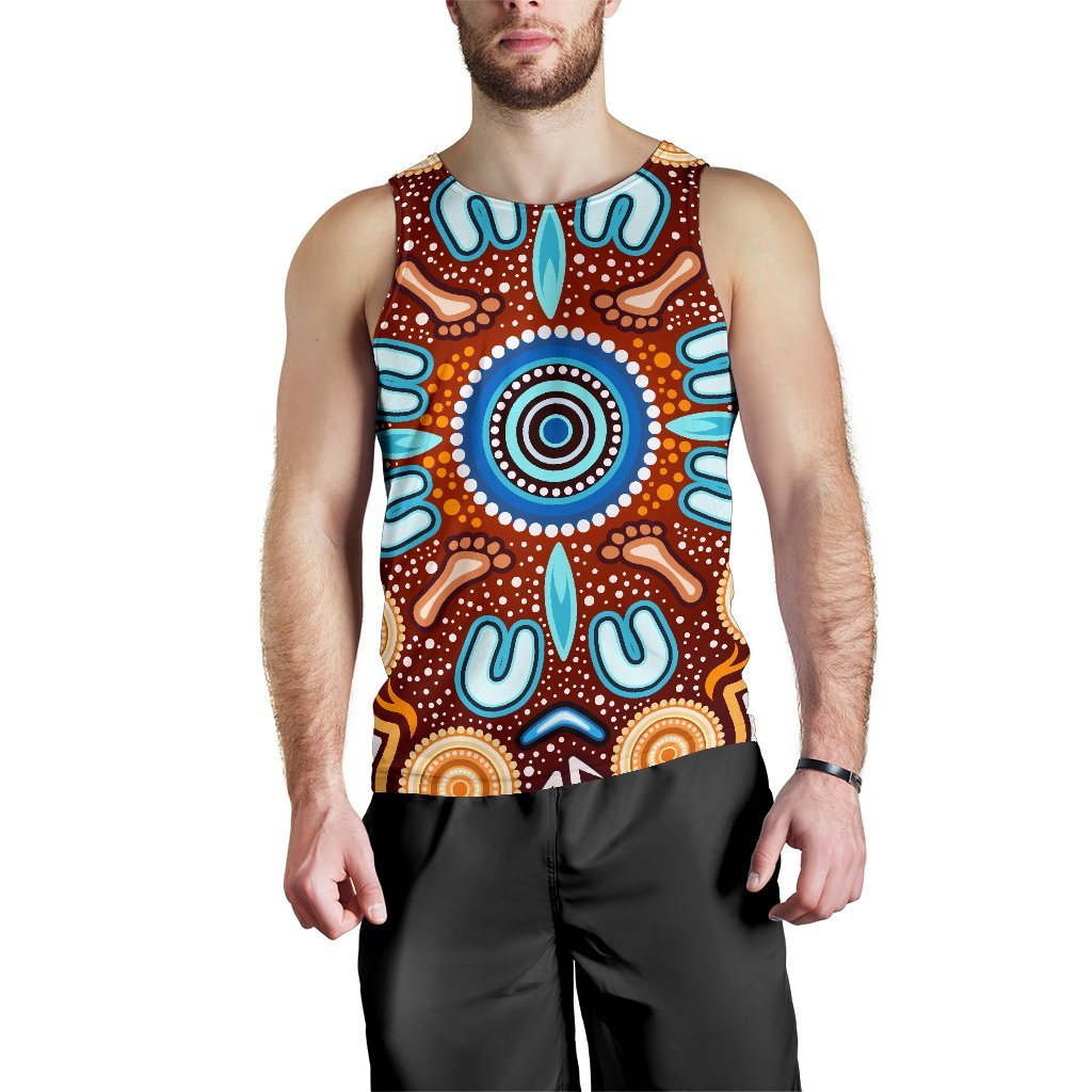 aboriginal-mens-tank-top-indigenous-circle-dot-painting-ver02