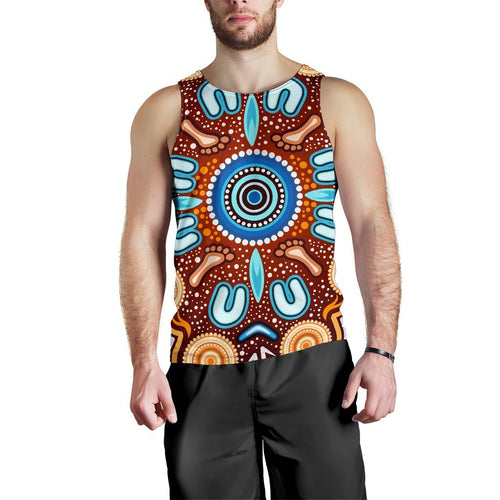 aboriginal-mens-tank-top-indigenous-circle-dot-painting-ver02