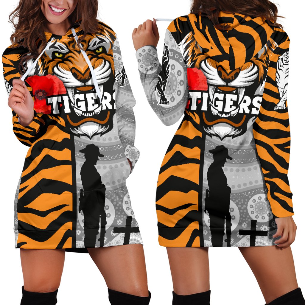 tigers-womens-hoodie-dress-wests-anzac-day-tiger-skin-style