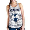 Geelong Women Racerback Tank Cats Indigenous - White - Vibe Hoodie
