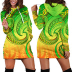 new-zealand-maori-mangopare-women-hoodie-dress-polynesian-green