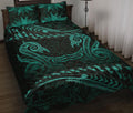 aotearoa-quilt-bed-set-turquoise-maori-manaia-with-silver-fern