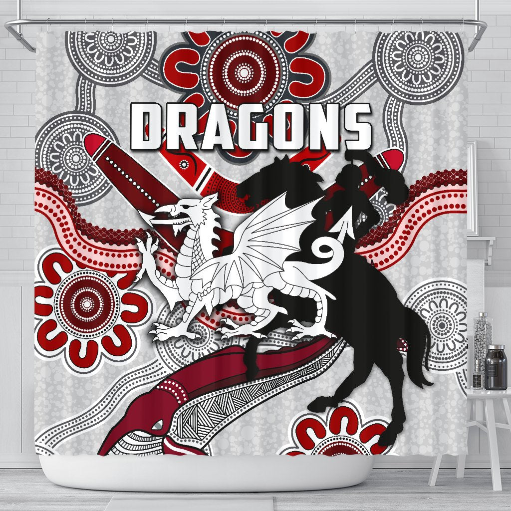 dragons-shower-curtain-st-george-indigenous-white