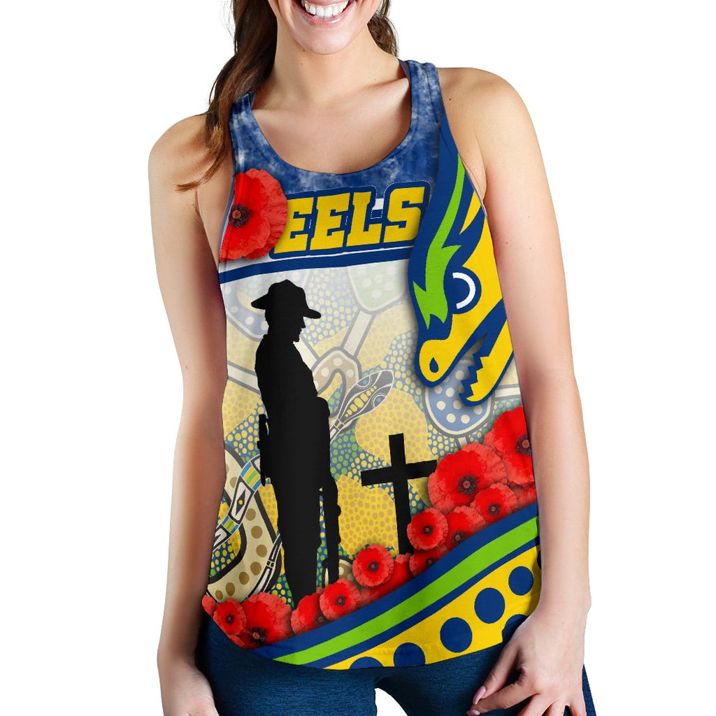 Eels Rugby Women's Racerback Tank Indigenous Anzac Day - Vibe Hoodie