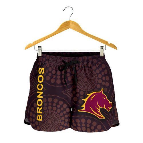 Brisbane Women Shorts Broncos Simple Indigenous - Vibe Hoodie