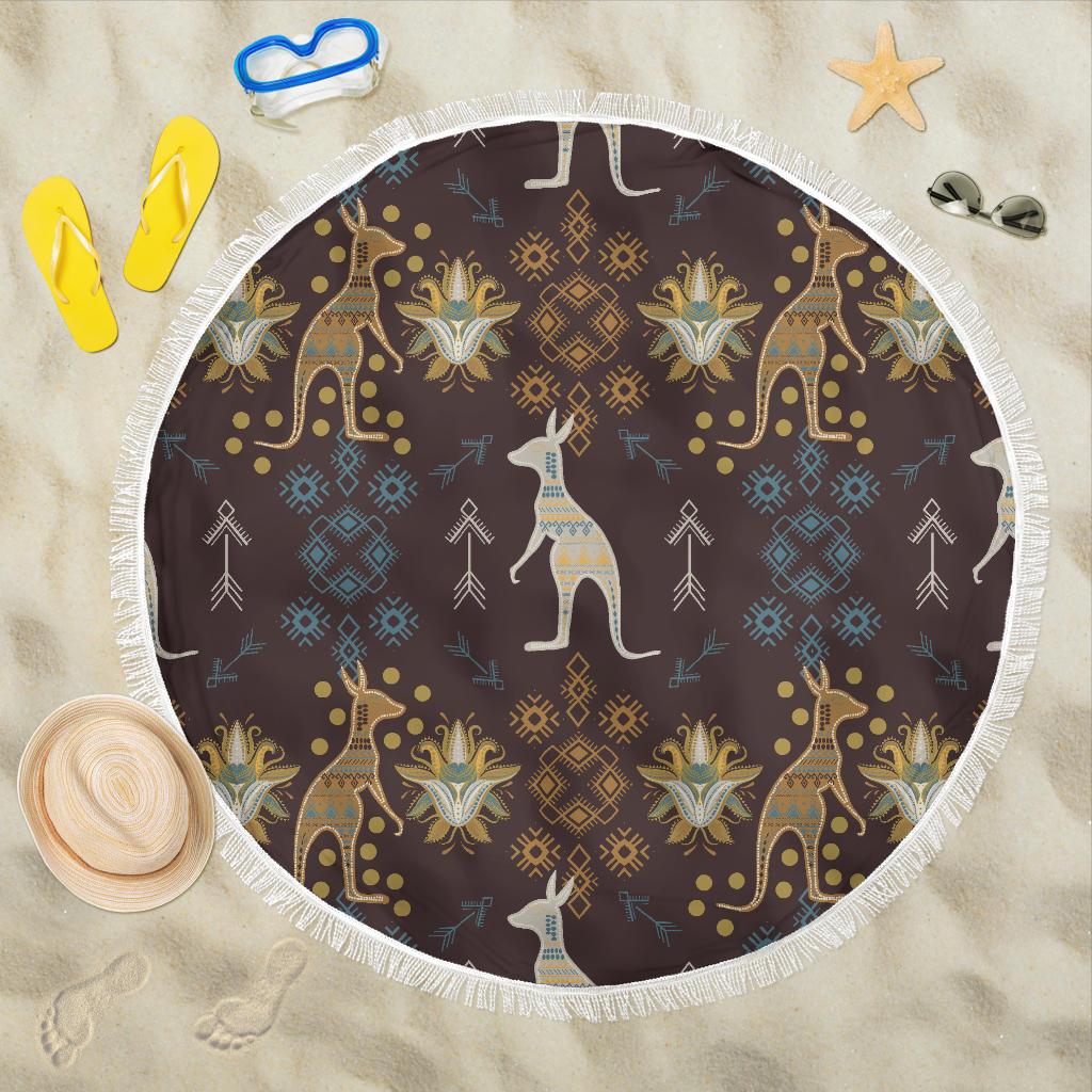 beach-blanket-kangaroo-blanket-aboriginal-patterns-ver03-59-x-59-inches