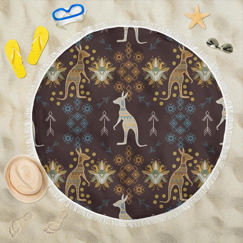 beach-blanket-kangaroo-blanket-aboriginal-patterns-ver03-59-x-59-inches