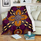 aboriginal-premium-blanket-flowers-dot-panting-art