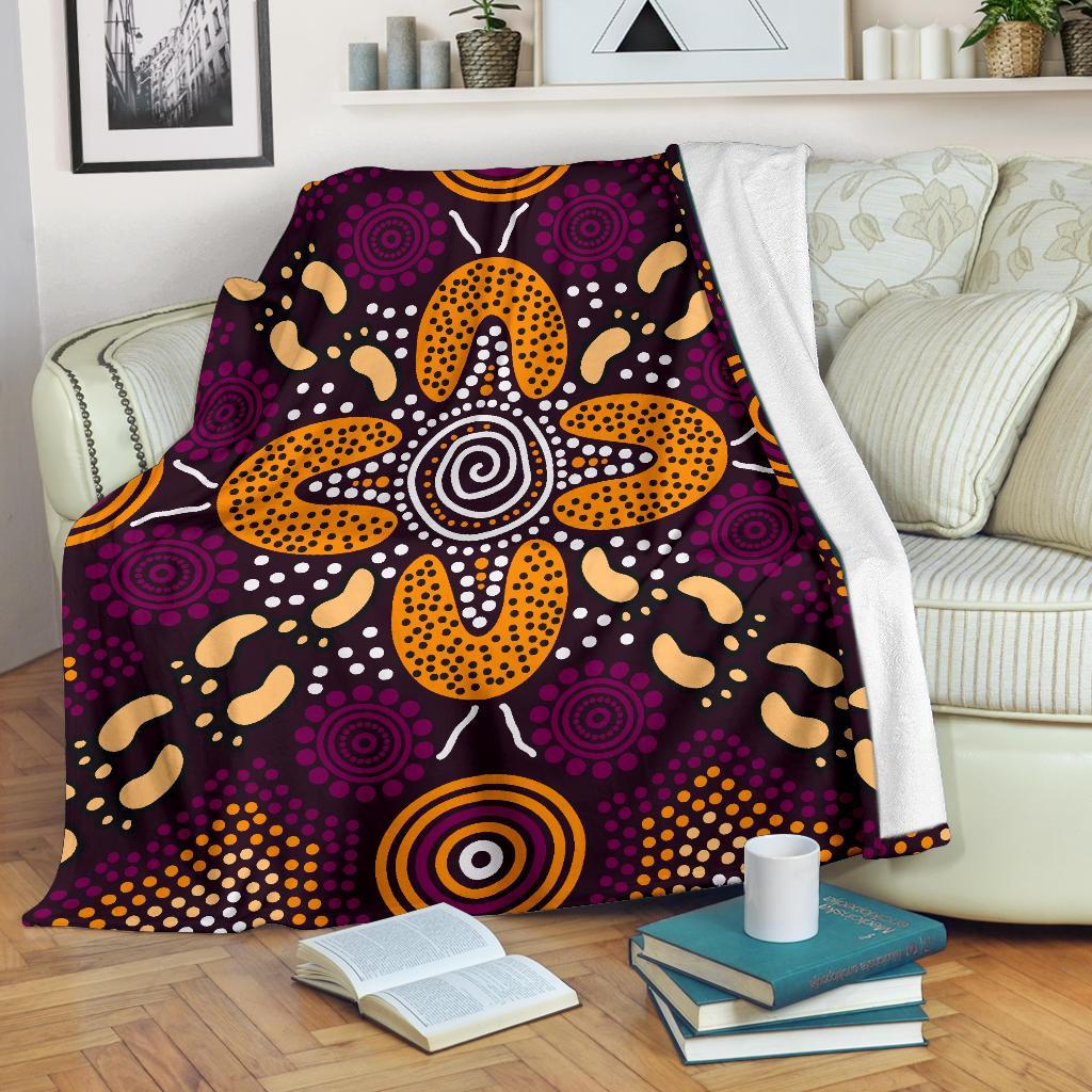aboriginal-premium-blanket-flowers-dot-panting-art