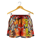(Custom) Shorts Women - Aboriginal Crocodile And Kangaroo - Vibe Hoodie