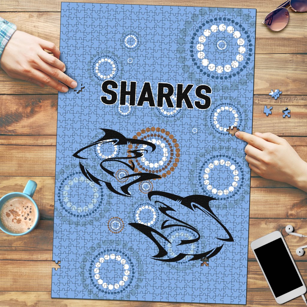 cronulla-premium-wood-jigsaw-puzzle-sharks-unique-indigenous