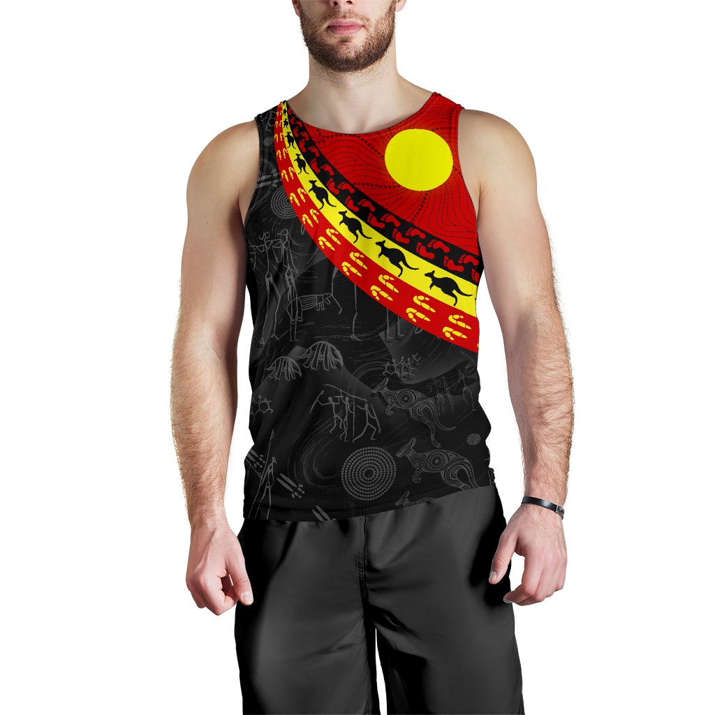 aboriginal-mens-tank-top-indigenous-flag-circle-dot-painting
