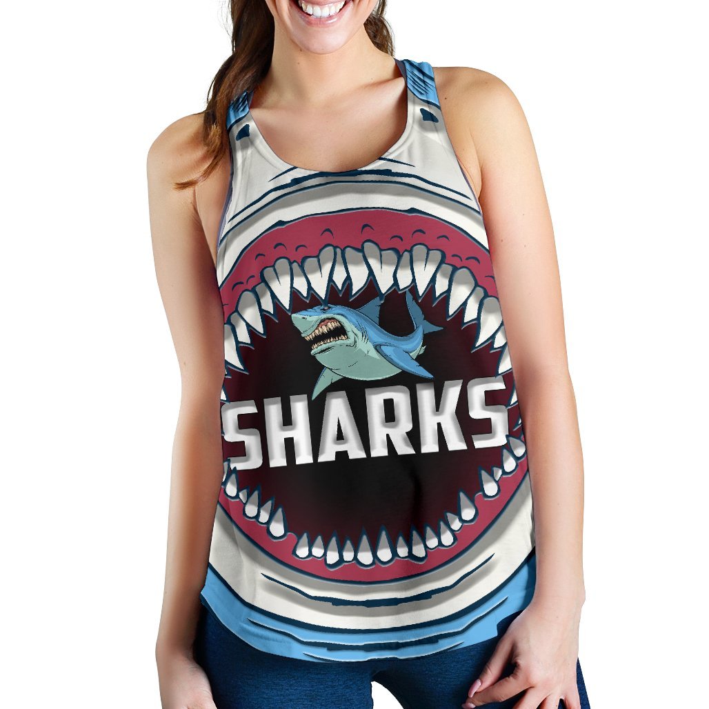Sharks Rugby Women Racerback Tank Cronulla Sutherland - Vibe Hoodie