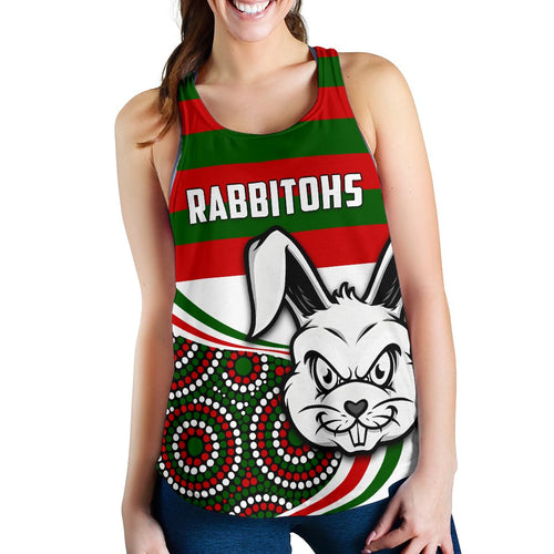 Rabbitohs Indigenous Rugby Women's Racerback Tank - Vibe Hoodie
