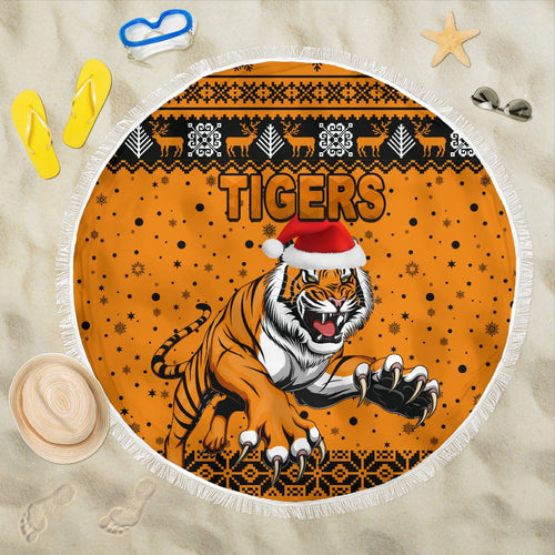 wests-christmas-beach-blanket-tigers-unique-vibes-orange