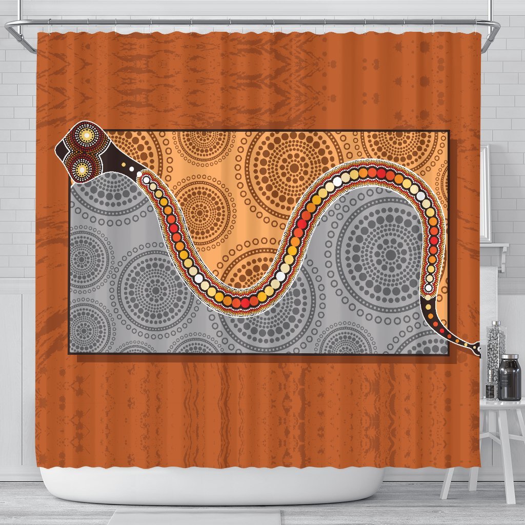 aboriginal-shower-curtain-indigenous-snake