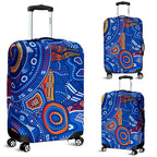 aboriginal-luggage-covers-indigenous-footprint-patterns-blue-color