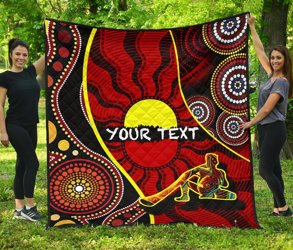 custom-1saustralia-premium-quilt-australia-aboriginal-dots-with-didgeridoo