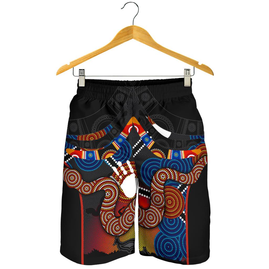 aboriginal-mens-shorts-australian-boomerang-and-snake-indigenous-art