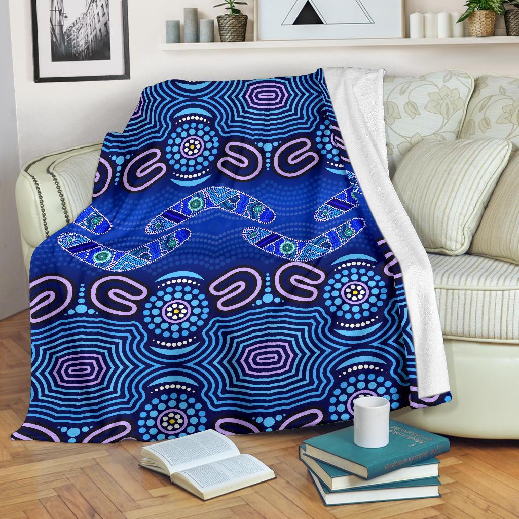 aboriginal-premium-blanket-boomerangs-and-dot-painting-art-ver02
