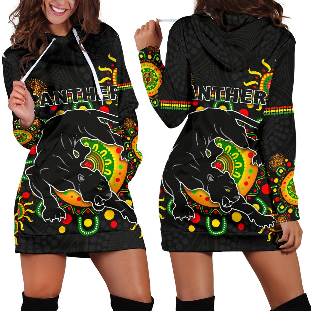 penrith-women-hoodie-dress-indigenous-panthers-black