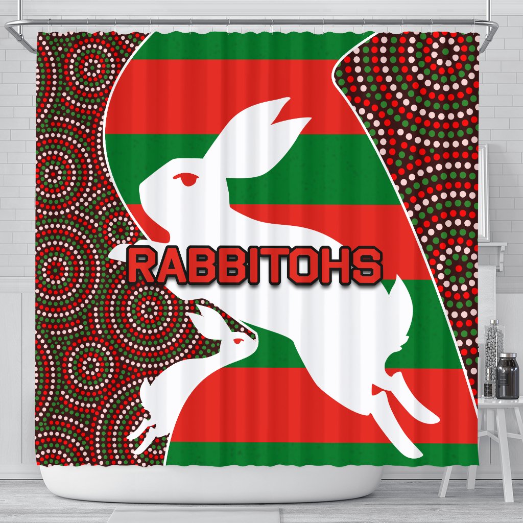 rabbitohs-shower-curtain