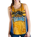 (Custom Personalised) Titans Women's Racerback Tank Gold Coast Aboriginal Armor Version - Vibe Hoodie