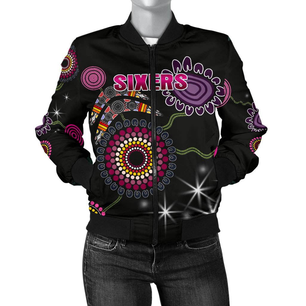 sydney-womens-bomber-jacket-sixers-indigenous-black