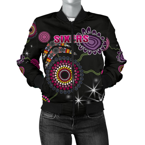 sydney-womens-bomber-jacket-sixers-indigenous-black