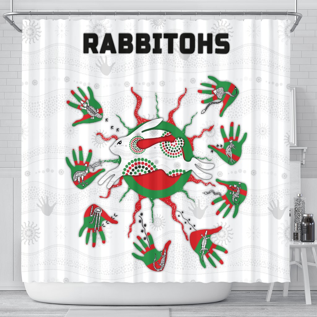 rabbitohs-indigenous-shower-curtain-animals-aboriginal