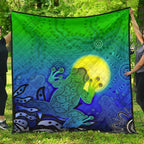 aboriginal-premium-quilt-indigenous-frog-blue