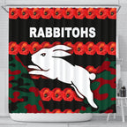 south-sydney-rabbitohs-shower-curtain-anzac-day-poppy-flower-vibes