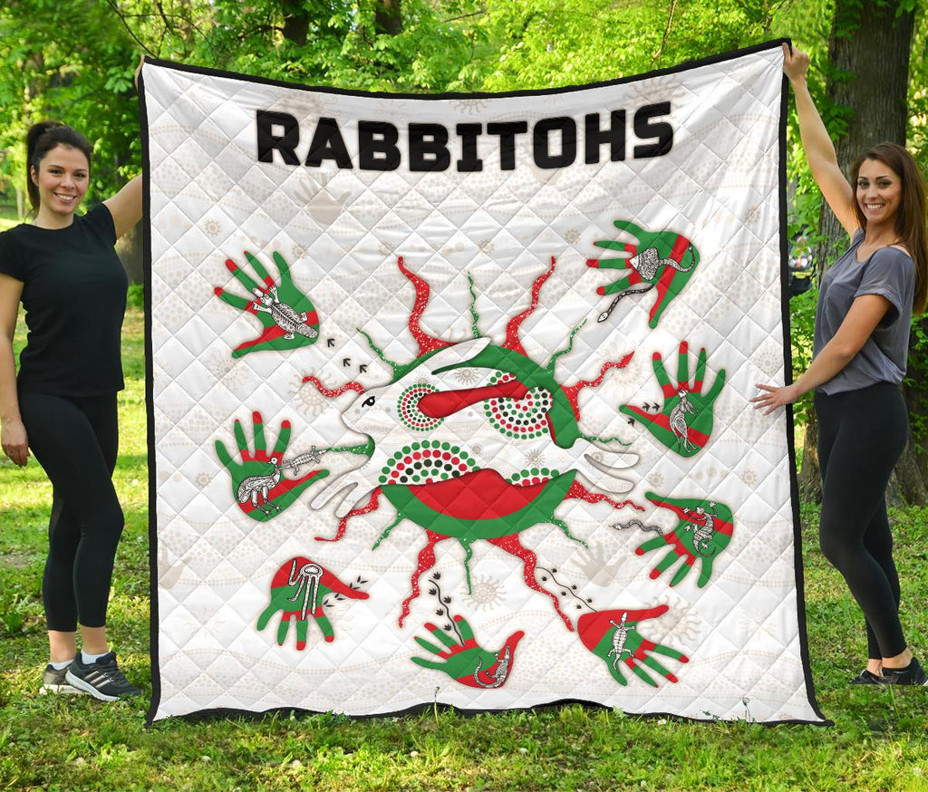 rabbitohs-indigenous-premium-quilt-animals-aboriginal